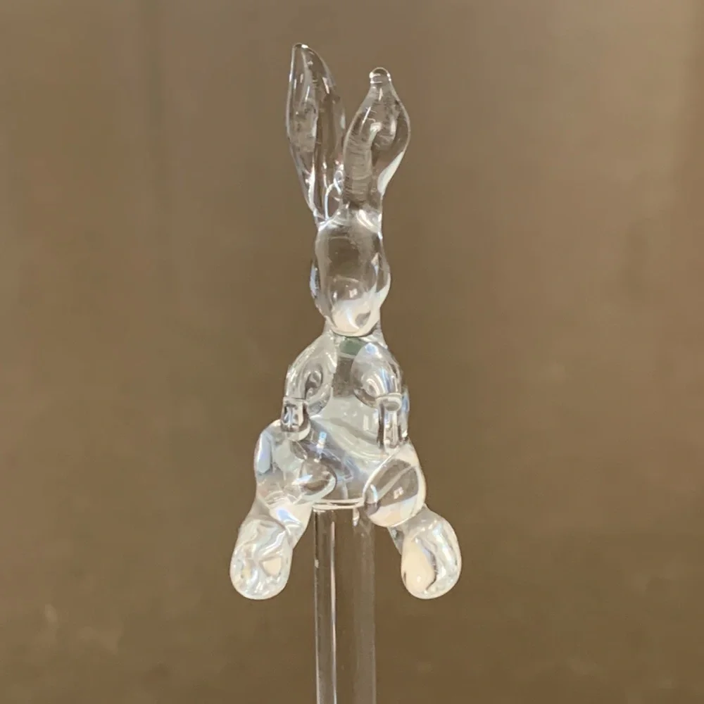 Last One! NWOT Princess House Crystal Glass Bunny Rabbit Swizzle Stick Stirrer